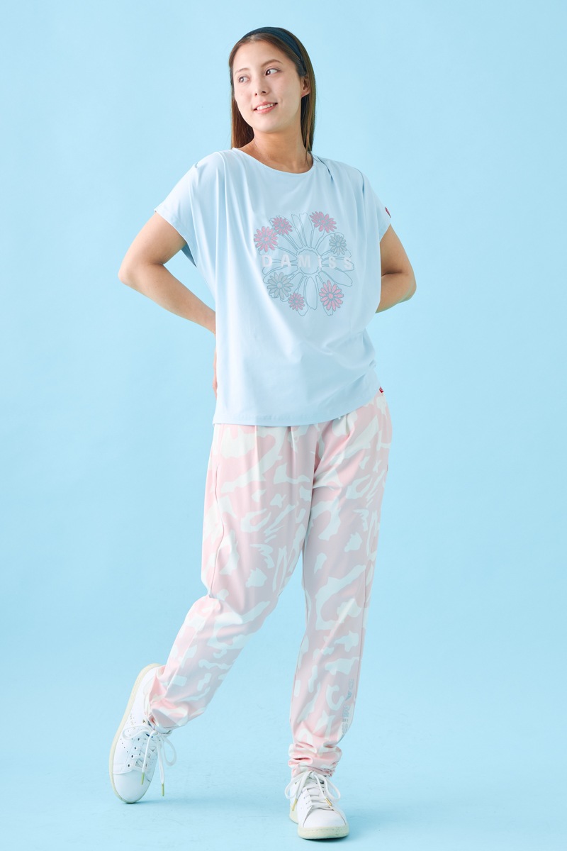 フラワータックTシャツ ブルー 1534-1431