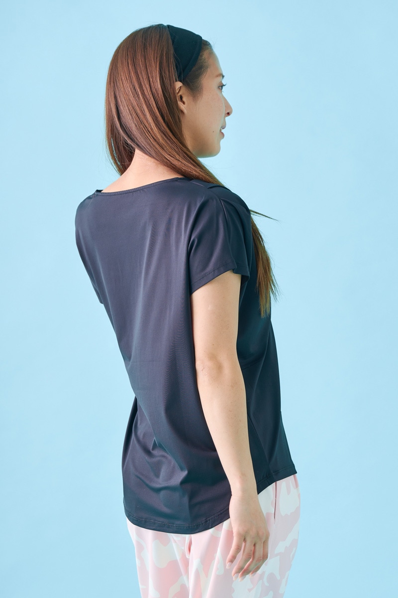 フラワータックTシャツ ブラック 1534-1431