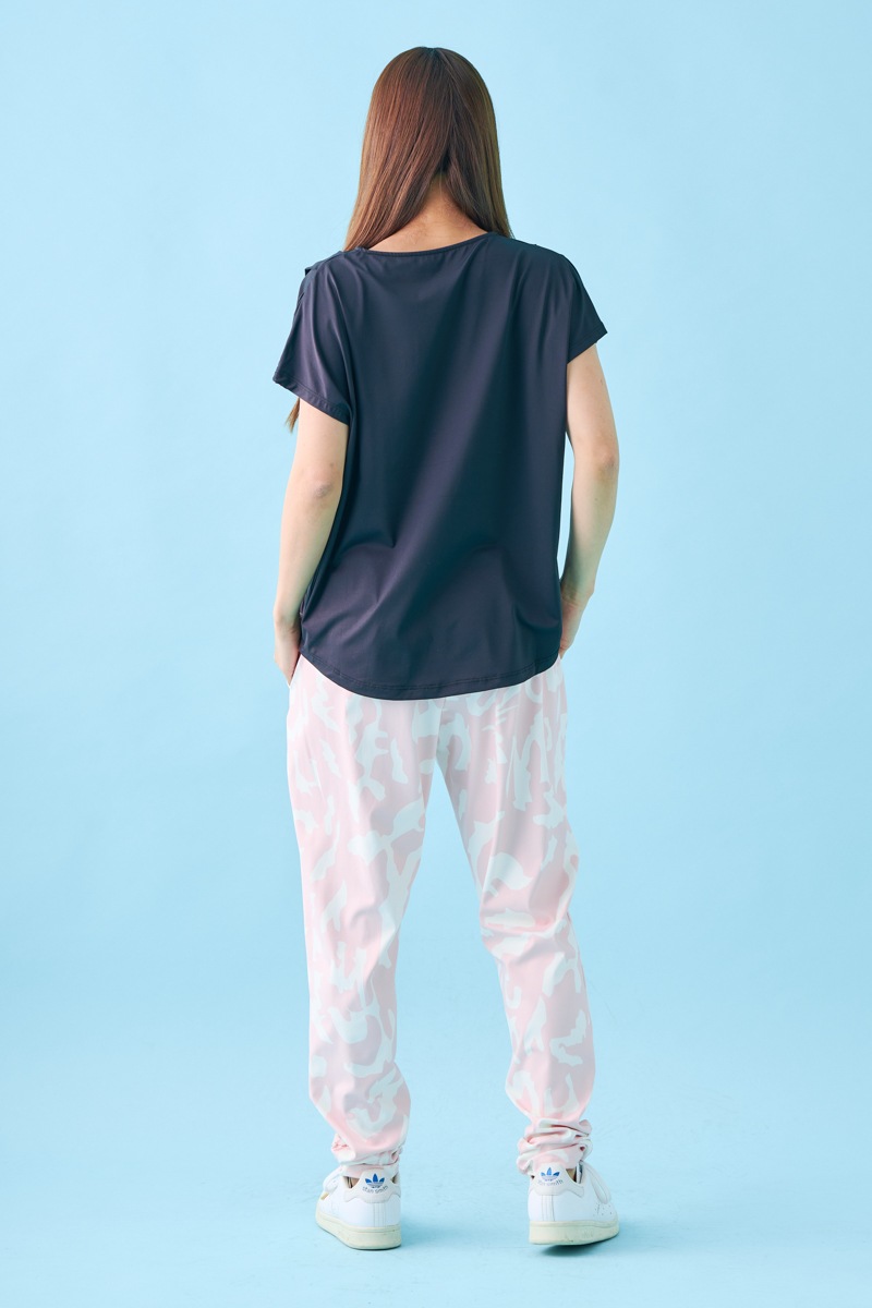 フラワータックTシャツ ブラック 1534-1431