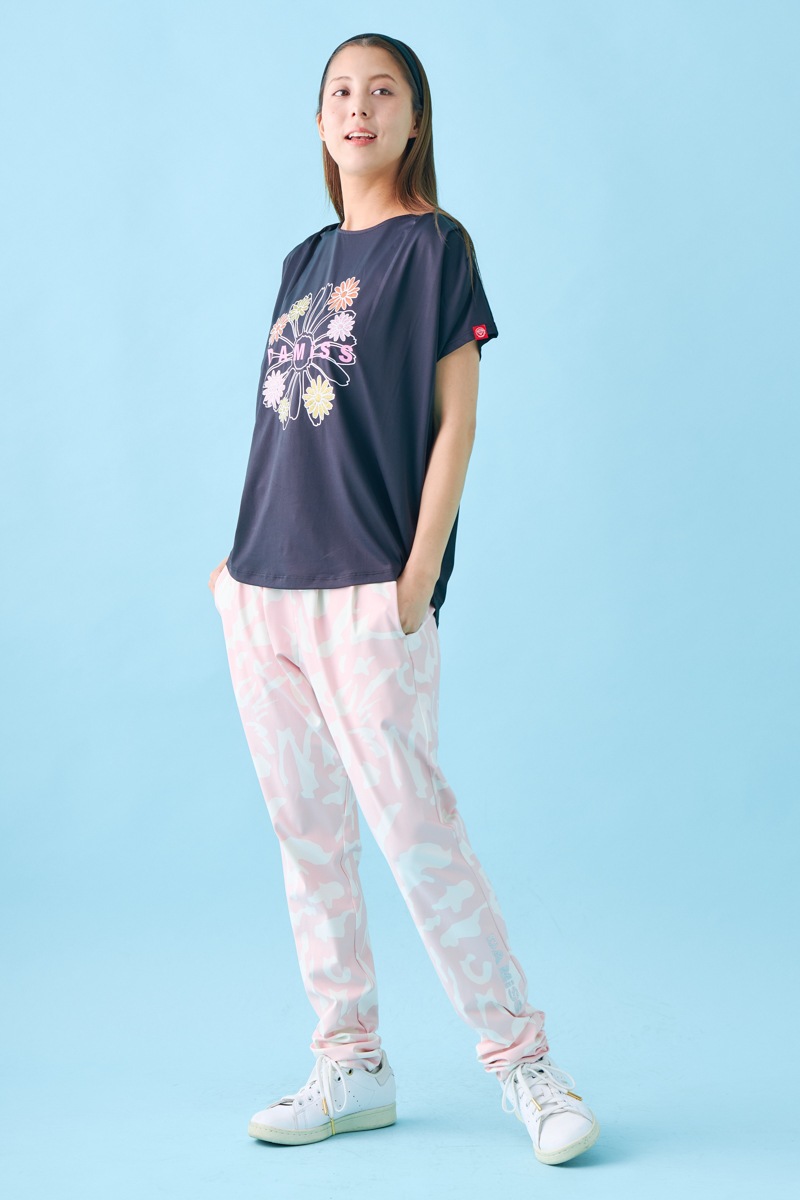 フラワータックTシャツ ブラック 1534-1431