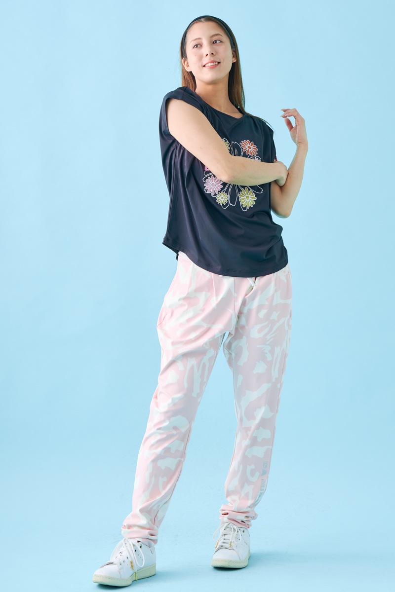 フラワータックTシャツ ブラック 1534-1431