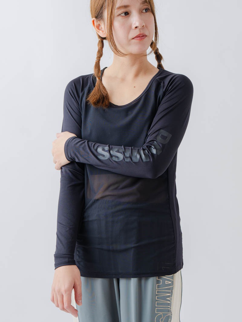 長袖メッシュインナー  ブラック  1635-1703