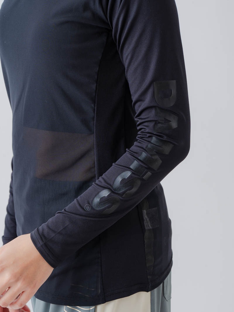 長袖メッシュインナー  ブラック  1635-1703