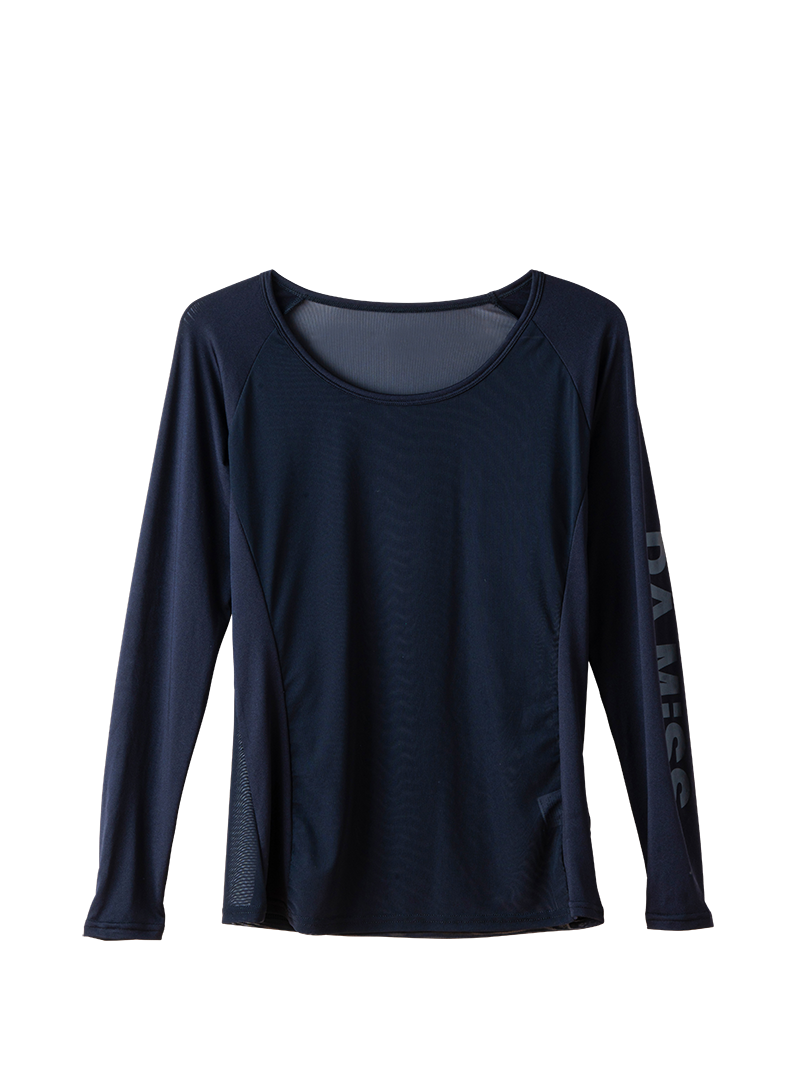 長袖メッシュインナー  ブラック  1635-1703