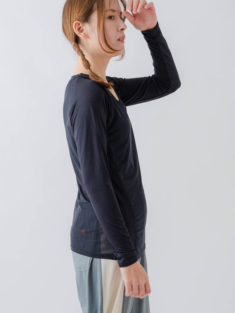 長袖メッシュインナー  ブラック  1635-1703