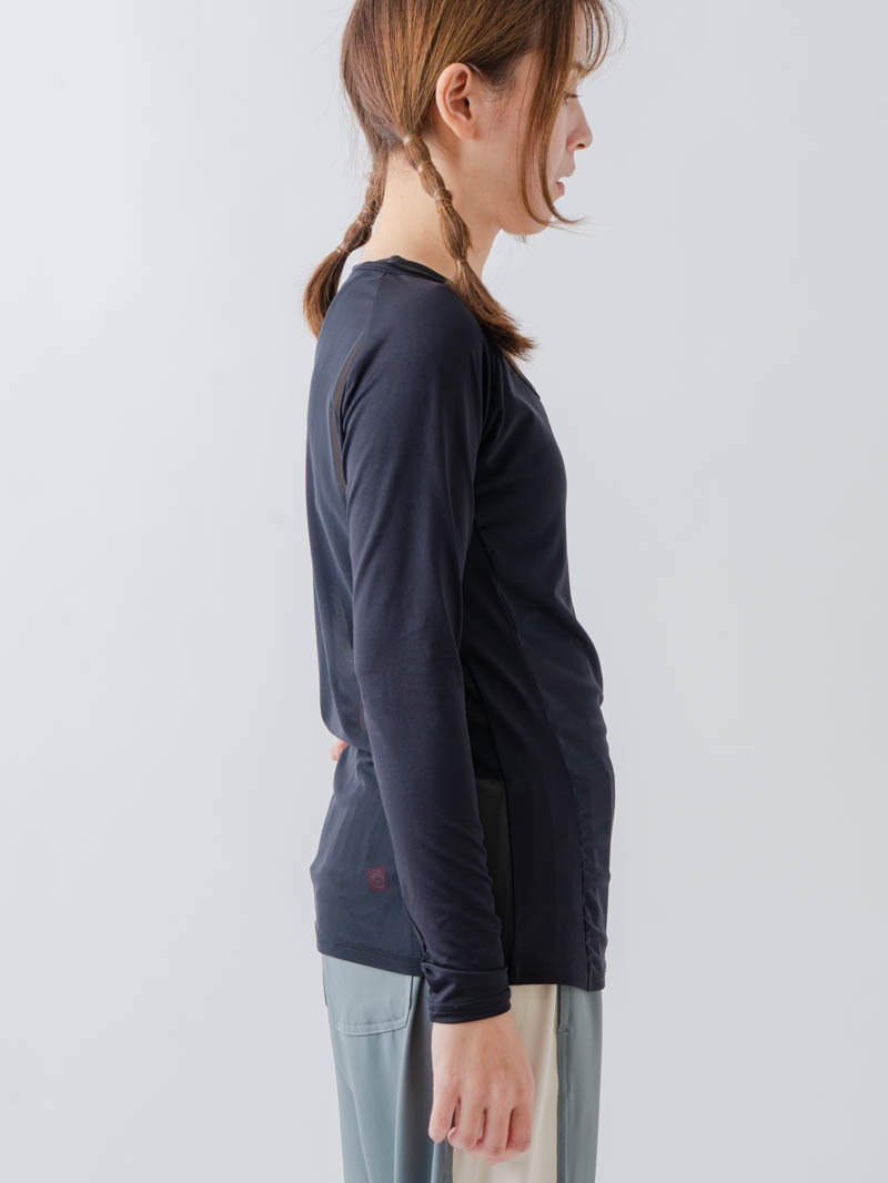 長袖メッシュインナー  ブラック  1635-1703