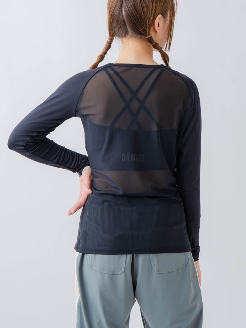 長袖メッシュインナー  ブラック  1635-1703