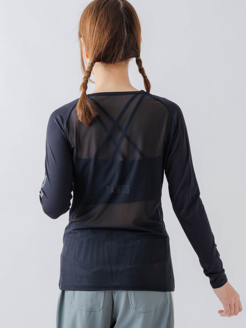 長袖メッシュインナー  ブラック  1635-1703