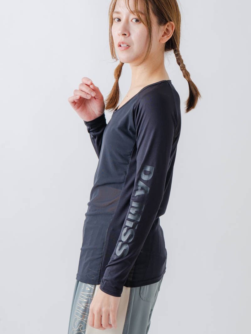 長袖メッシュインナー  ブラック  1635-1703