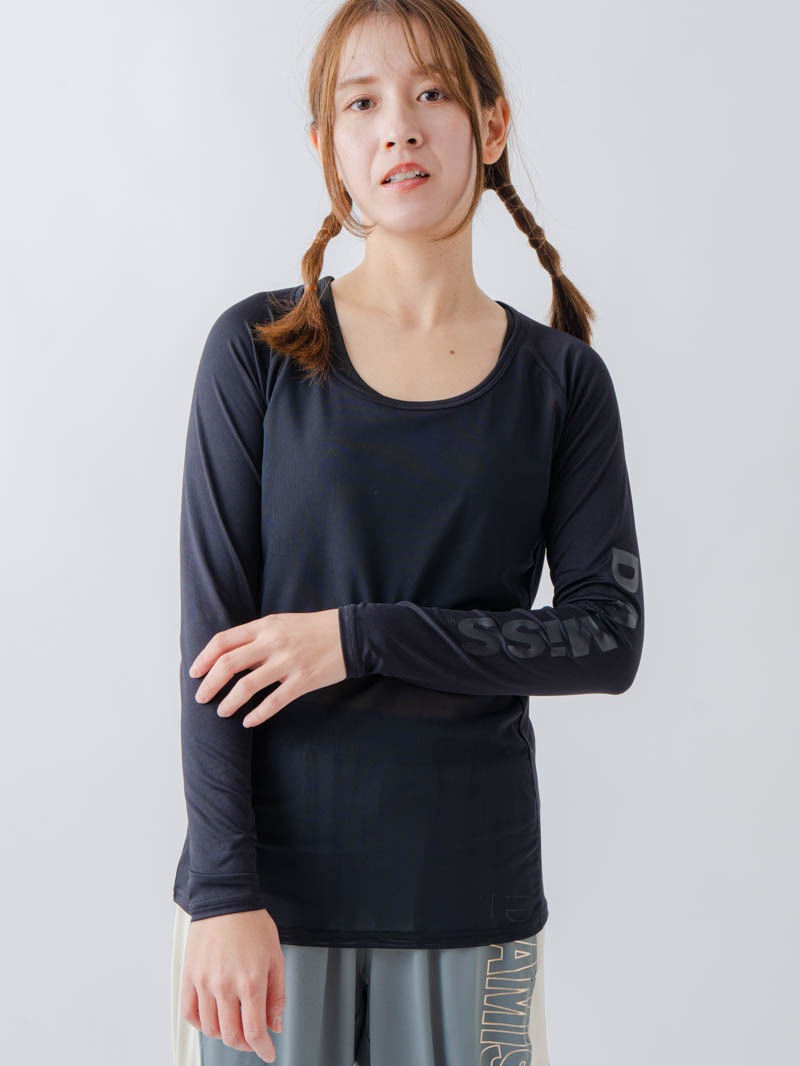 長袖メッシュインナー  ブラック  1635-1703