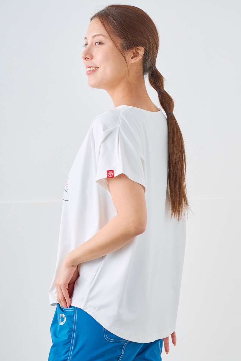 フラワータックTシャツ ホワイト 1534-1431