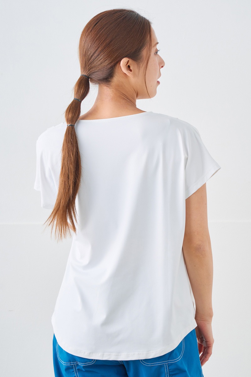 フラワータックTシャツ ホワイト 1534-1431