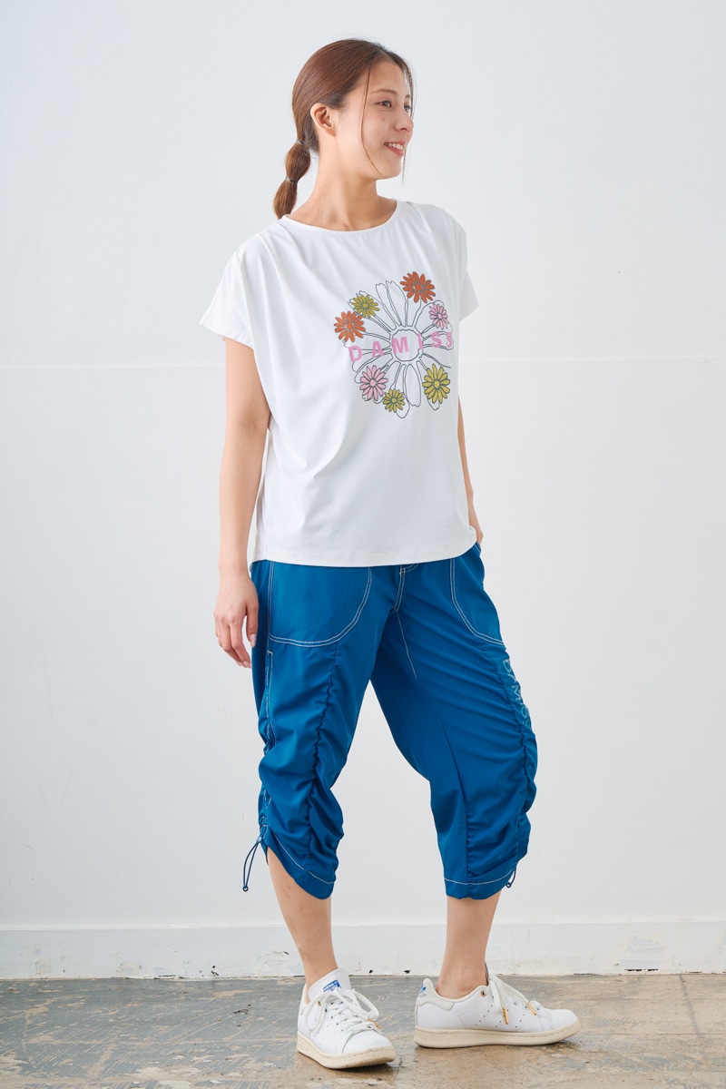 フラワータックTシャツ ホワイト 1534-1431