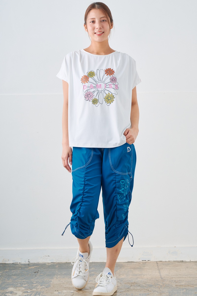 フラワータックTシャツ ホワイト 1534-1431