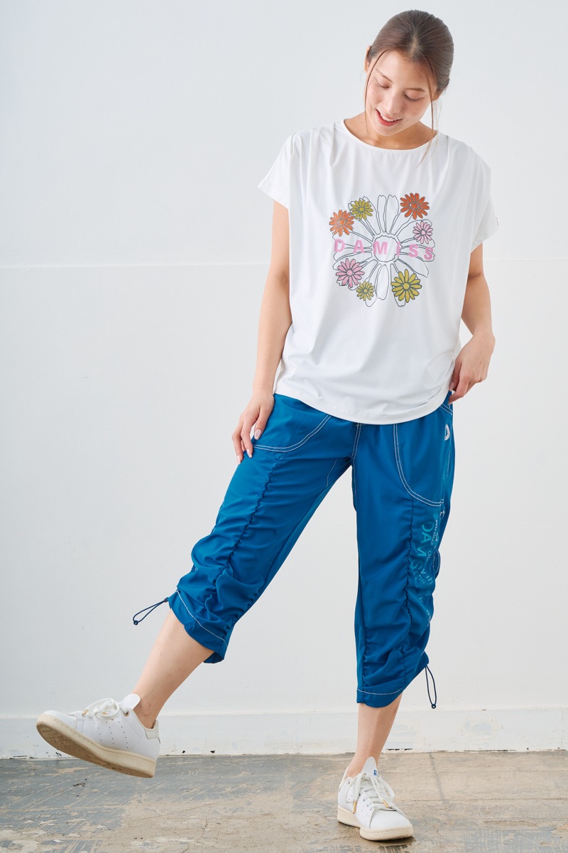 フラワータックTシャツ ホワイト 1534-1431