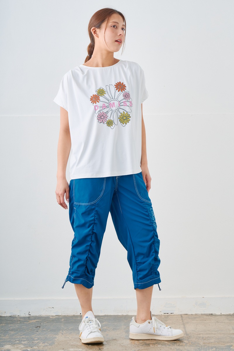 フラワータックTシャツ ホワイト 1534-1431