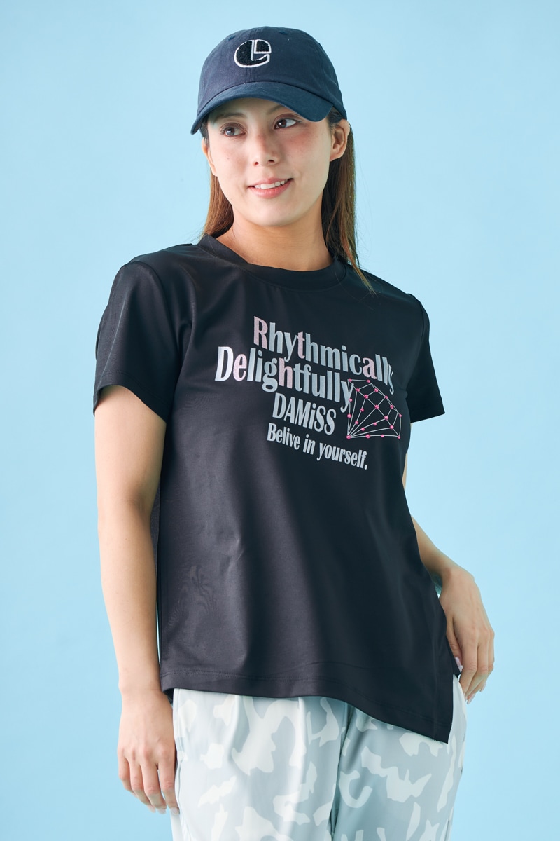 ダイヤラインストーンTシャツ ブラック 1534-1432 | D SHOP 着心地の