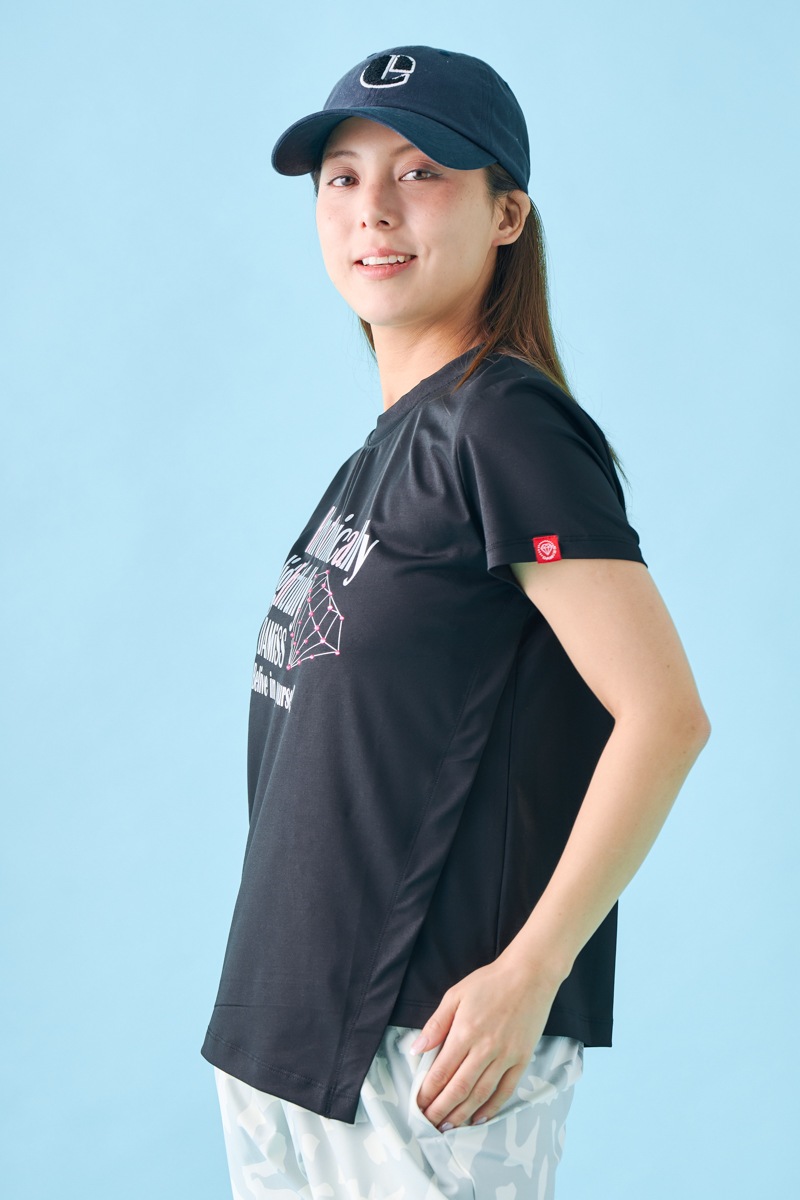 ダイヤラインストーンTシャツ ブラック 1534-1432