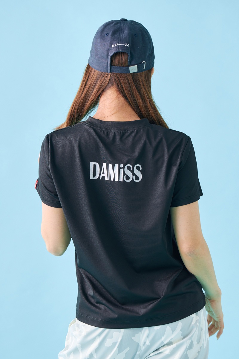 ダイヤラインストーンTシャツ ブラック 1534-1432