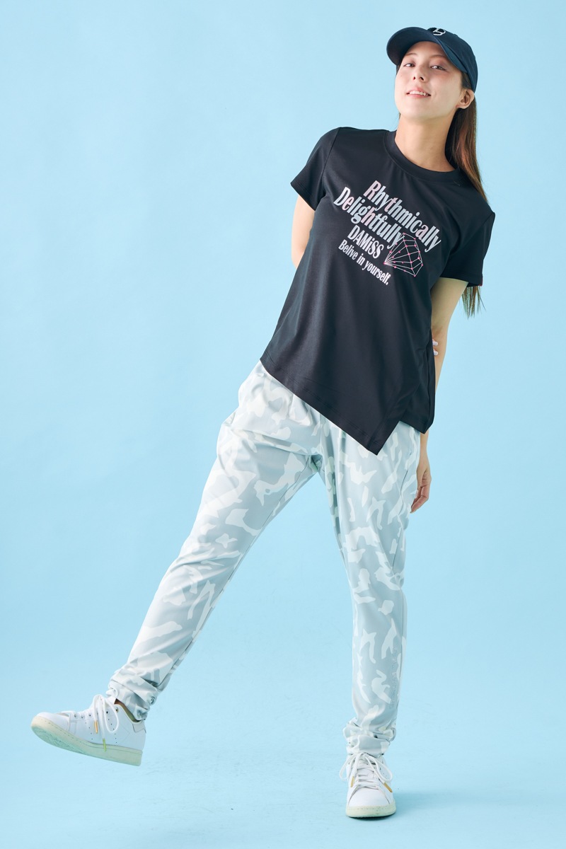 ダイヤラインストーンTシャツ ブラック 1534-1432