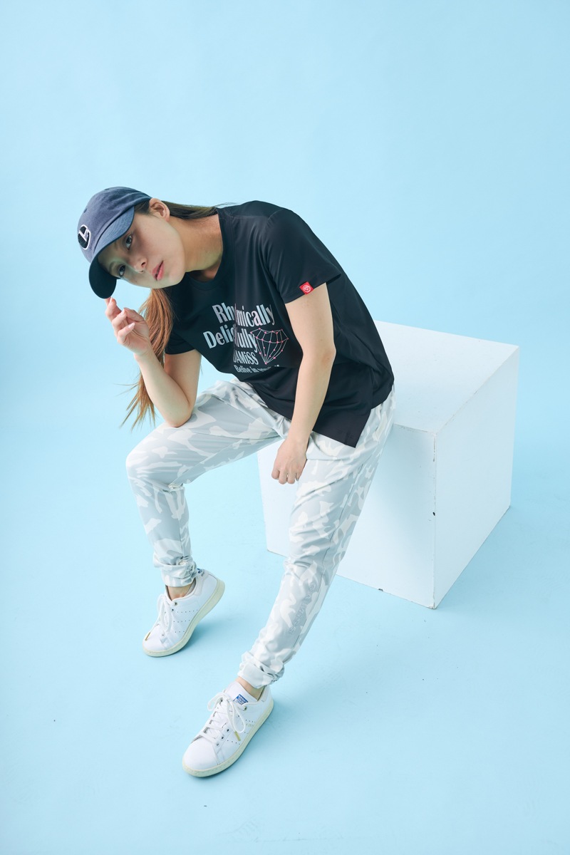 ダイヤラインストーンTシャツ ブラック 1534-1432