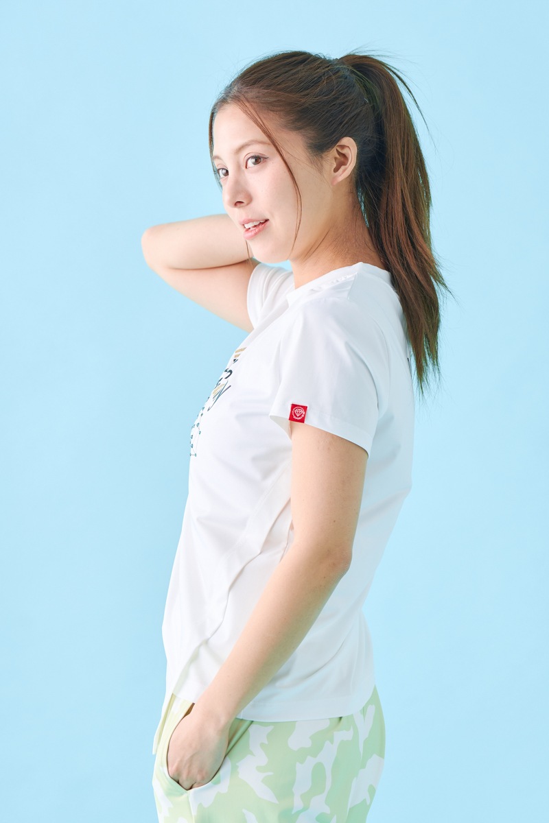 ダイヤラインストーンTシャツ ホワイト 1534-1432