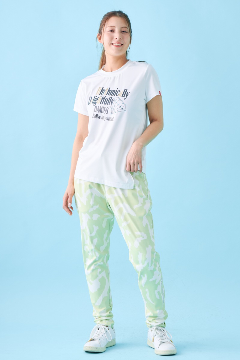 ダイヤラインストーンTシャツ ホワイト 1534-1432