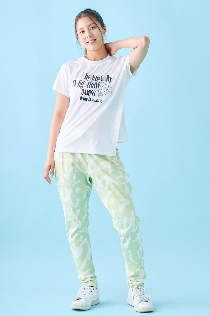 ダイヤラインストーンTシャツ ホワイト 1534-1432