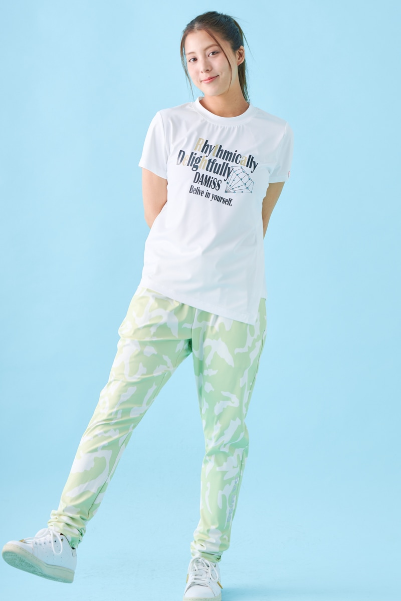 ダイヤラインストーンTシャツ ホワイト 1534-1432