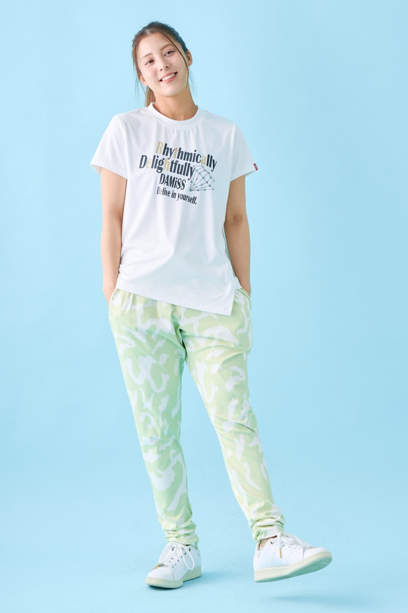 ダイヤラインストーンTシャツ ホワイト 1534-1432