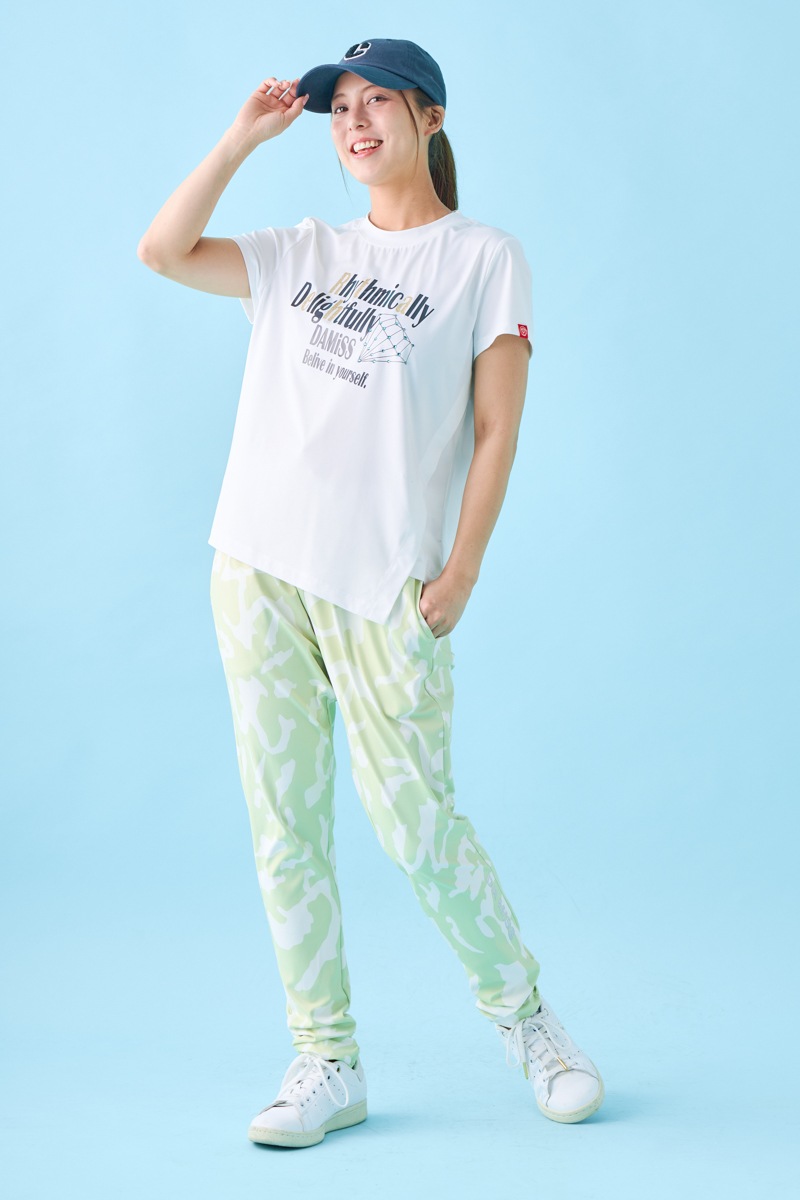 ダイヤラインストーンTシャツ ホワイト 1534-1432