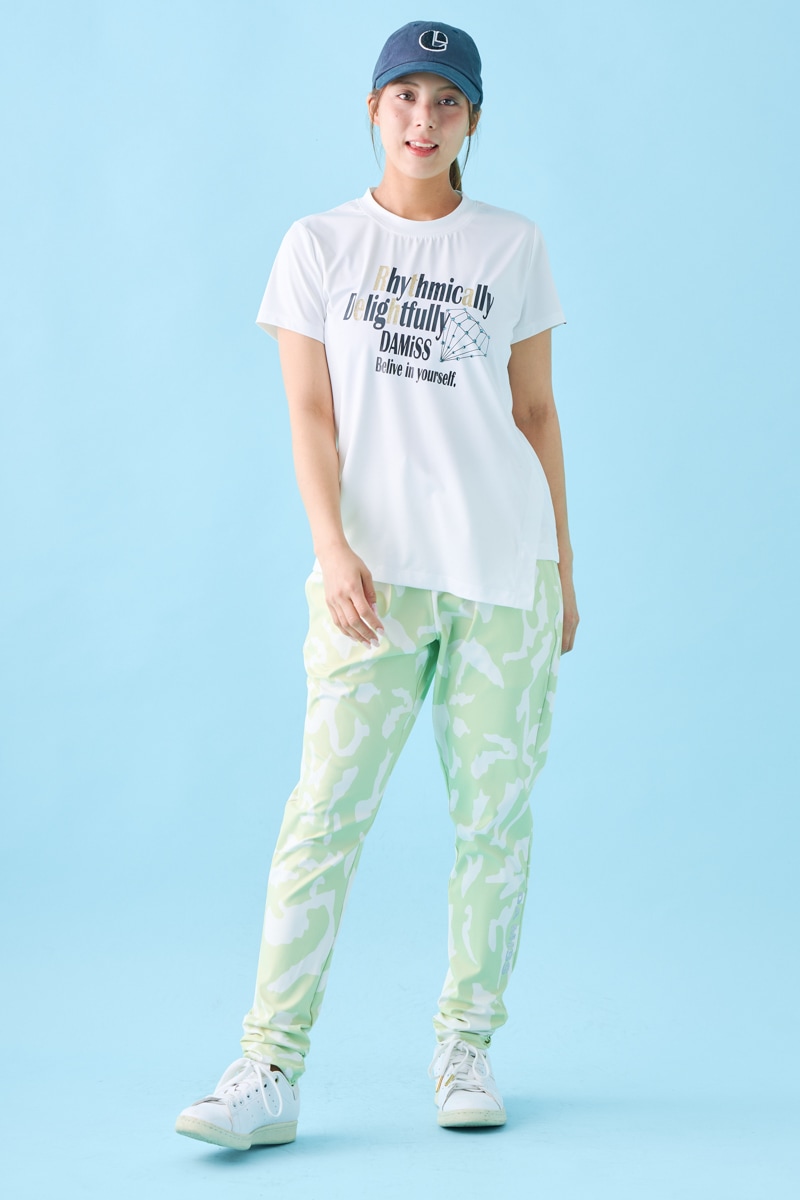 ダイヤラインストーンTシャツ ホワイト 1534-1432