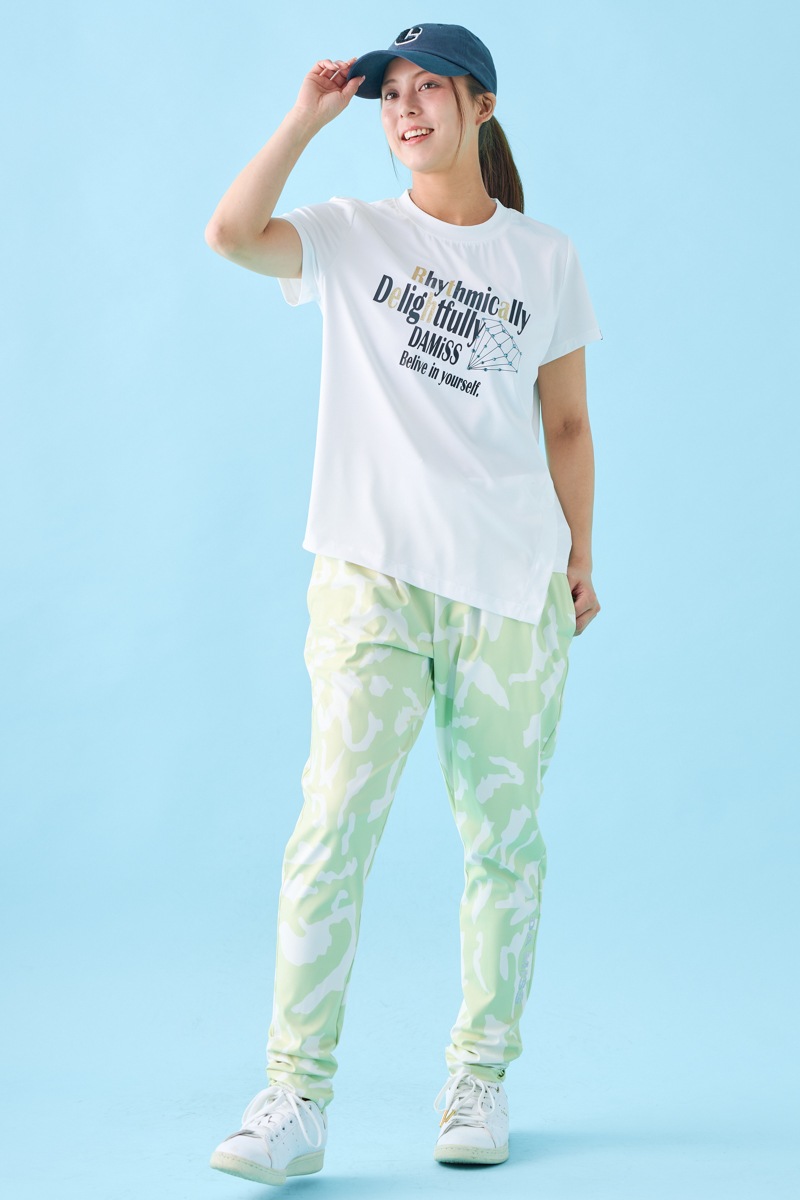 ダイヤラインストーンTシャツ ホワイト 1534-1432