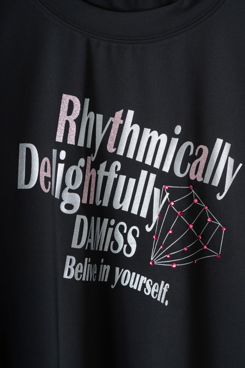 ダイヤラインストーンTシャツ ホワイト 1534-1432