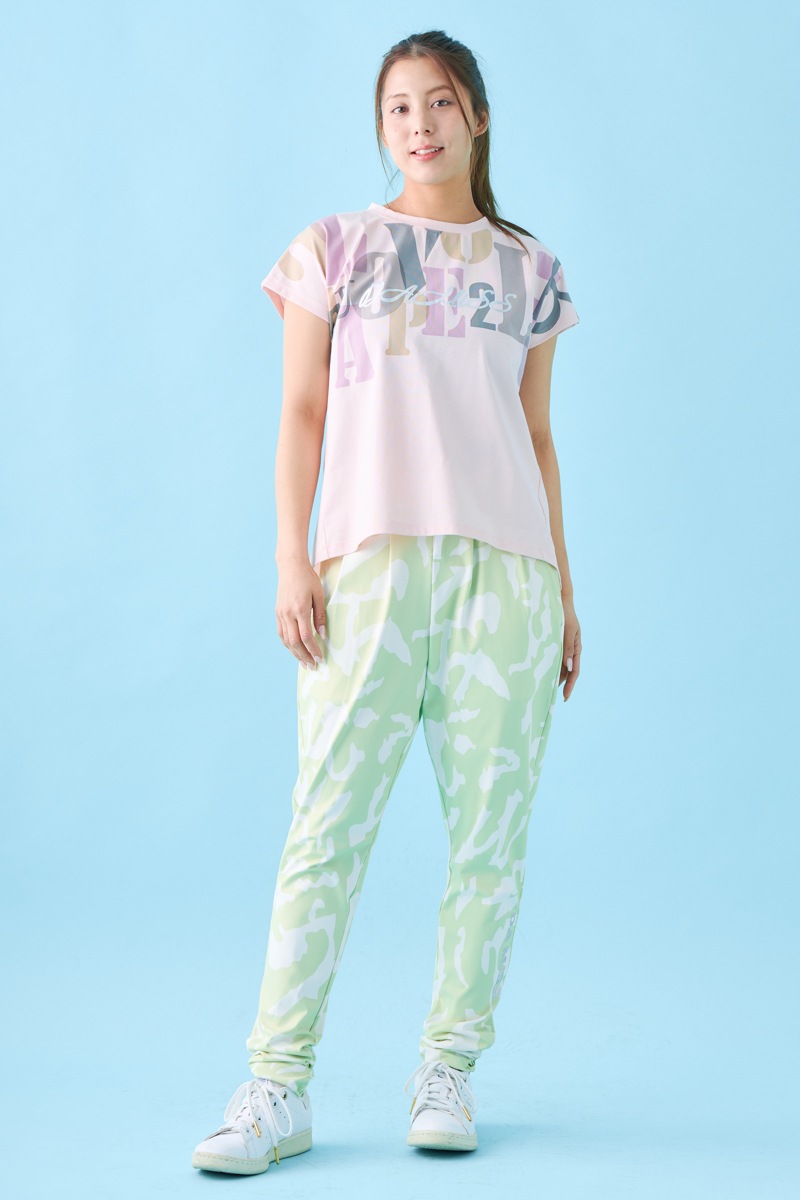 オーバーパネルロゴTシャツ ピンク 1534-1609