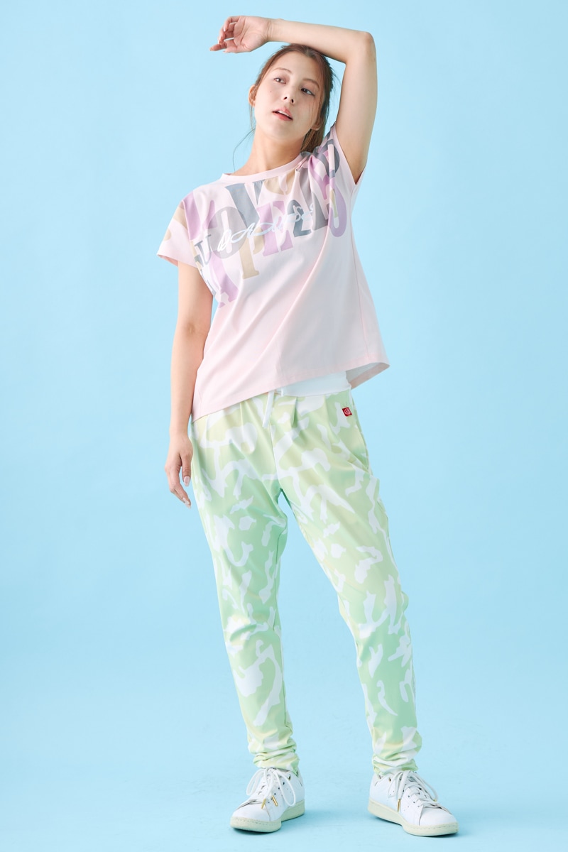 オーバーパネルロゴTシャツ ピンク 1534-1609