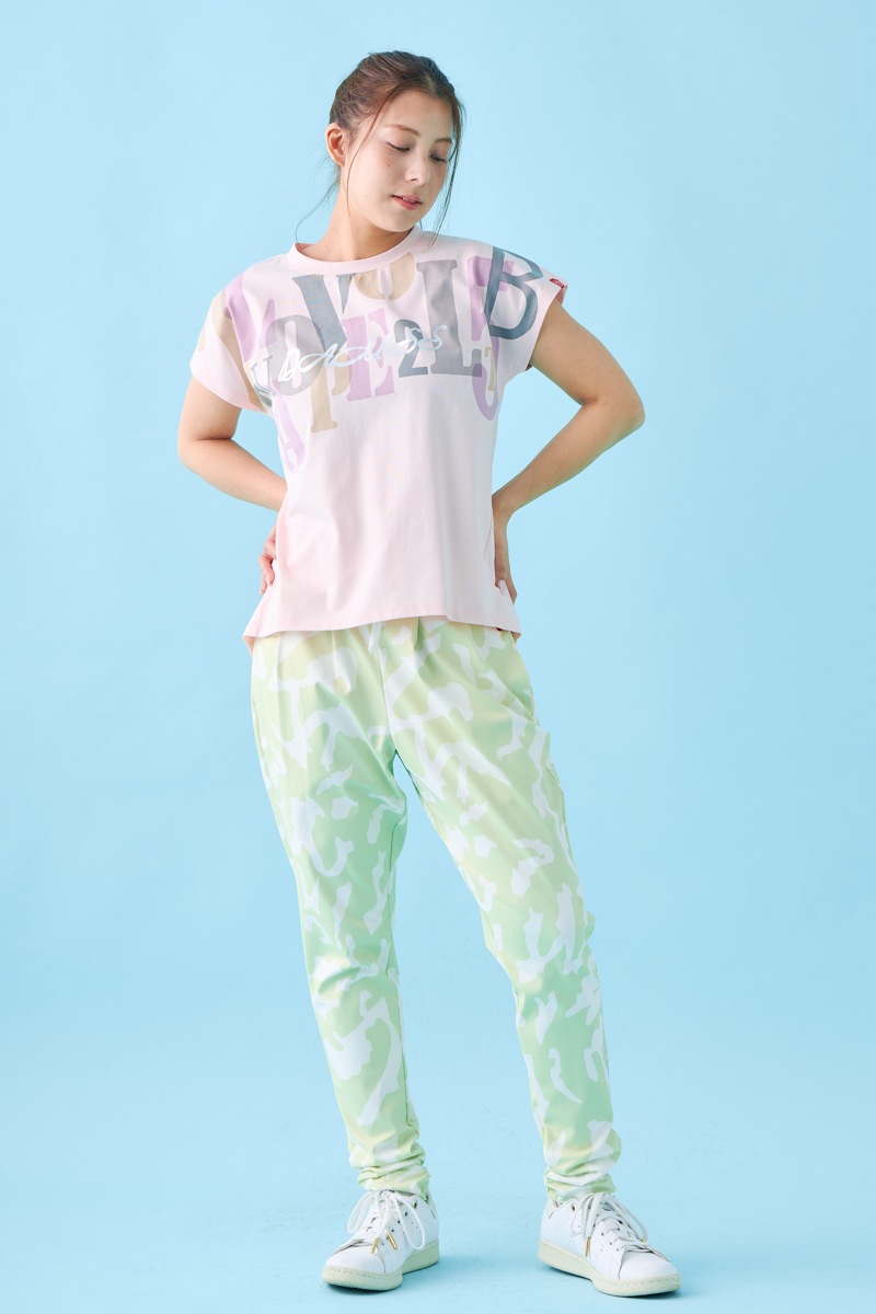 オーバーパネルロゴTシャツ ピンク 1534-1609