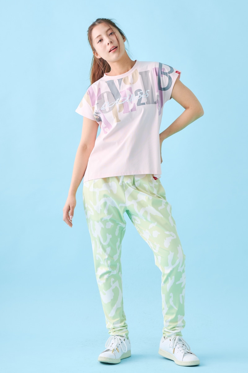 オーバーパネルロゴTシャツ ピンク 1534-1609