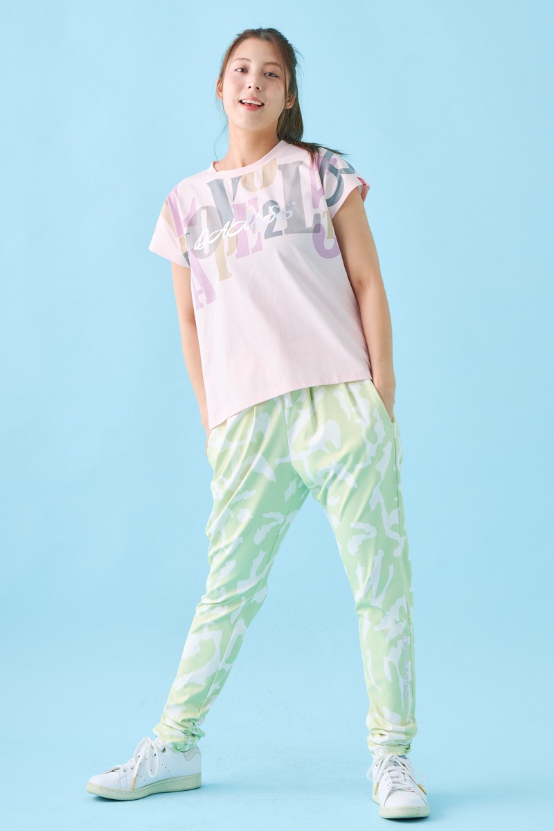 オーバーパネルロゴTシャツ ピンク 1534-1609