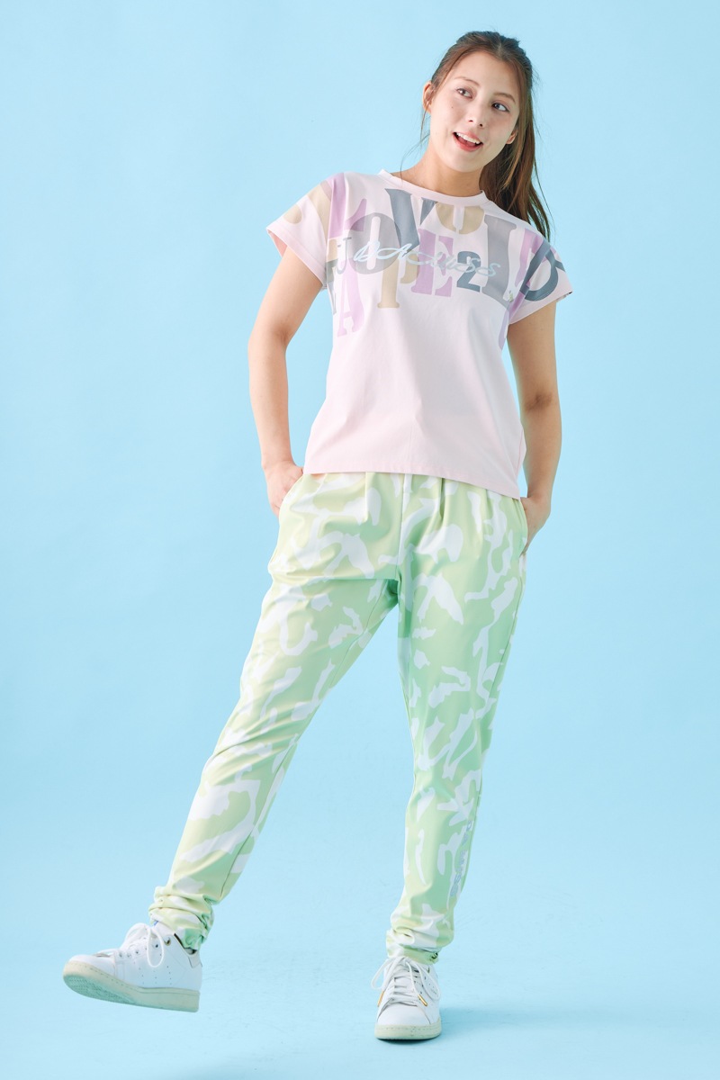 オーバーパネルロゴTシャツ ピンク 1534-1609