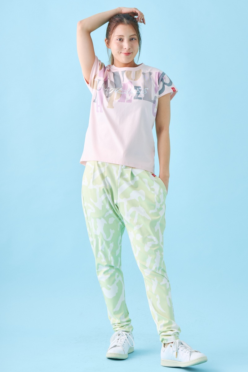 オーバーパネルロゴTシャツ ピンク 1534-1609