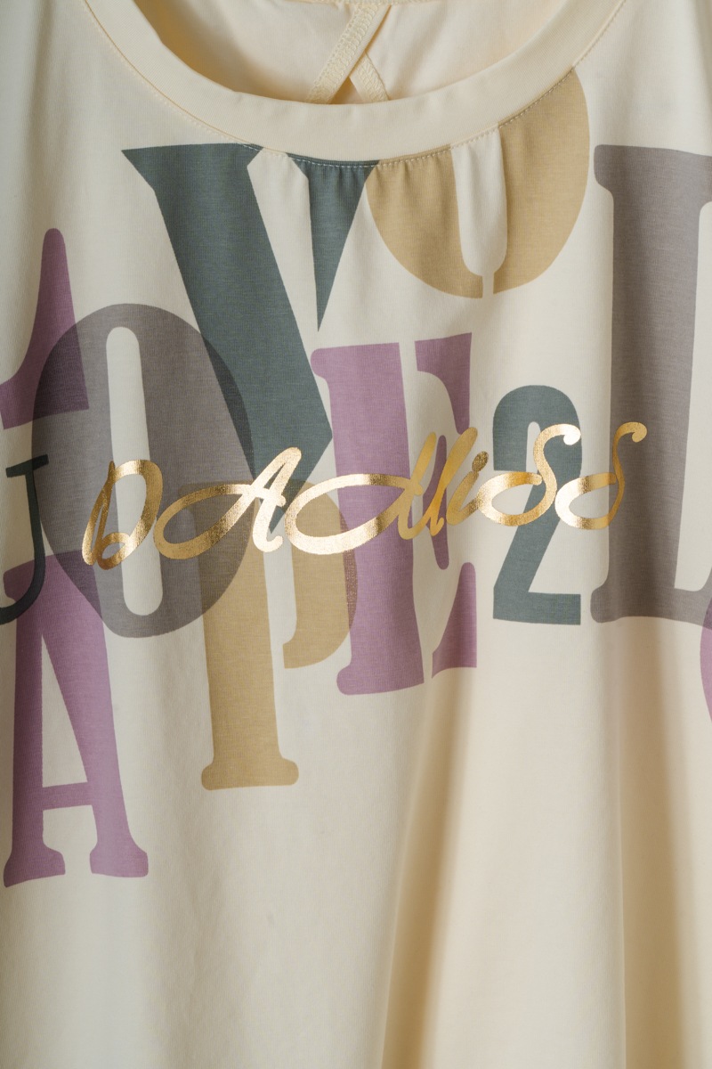 オーバーパネルロゴTシャツ ピンク 1534-1609