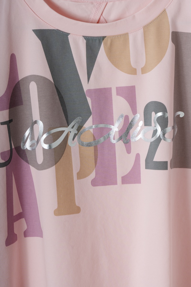 オーバーパネルロゴTシャツ ピンク 1534-1609