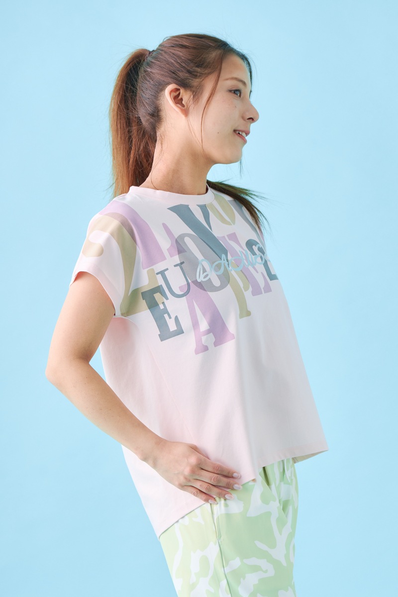 オーバーパネルロゴTシャツ ピンク 1534-1609