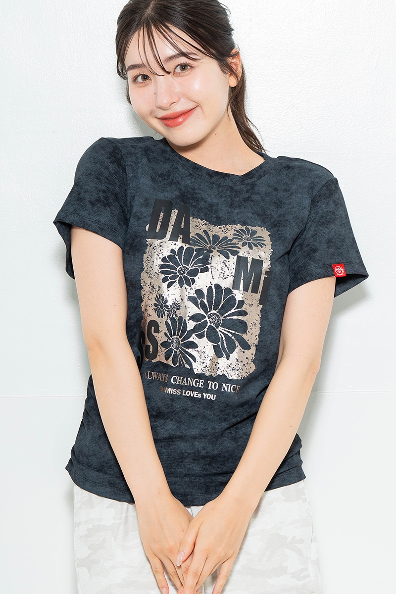 【先行割10%OFF】 メタルフローラルTシャツ ブラック 1634-1474【6/12まで】