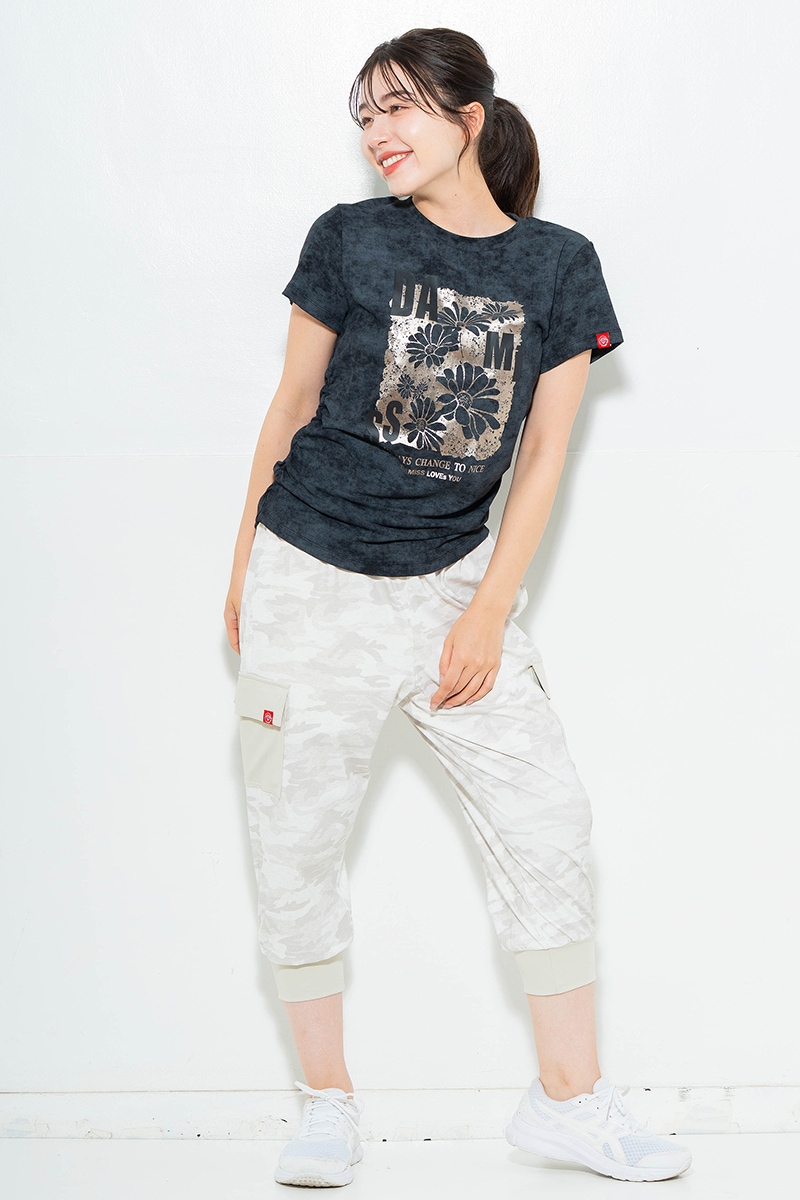 【先行割10%OFF】 メタルフローラルTシャツ ブラック 1634-1474【6/12まで】