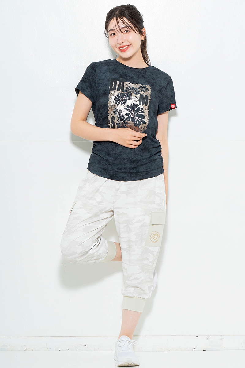 【先行割10%OFF】 メタルフローラルTシャツ ブラック 1634-1474【6/12まで】