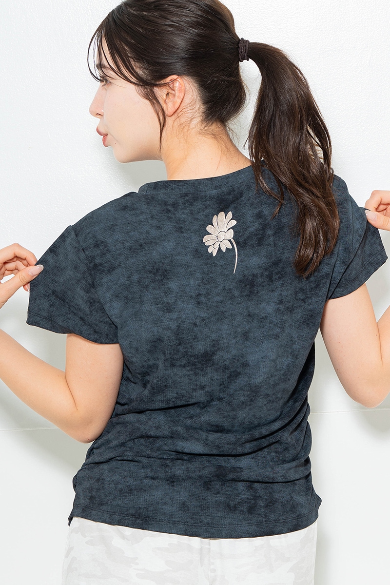 【先行割10%OFF】 メタルフローラルTシャツ ブラック 1634-1474【6/12まで】