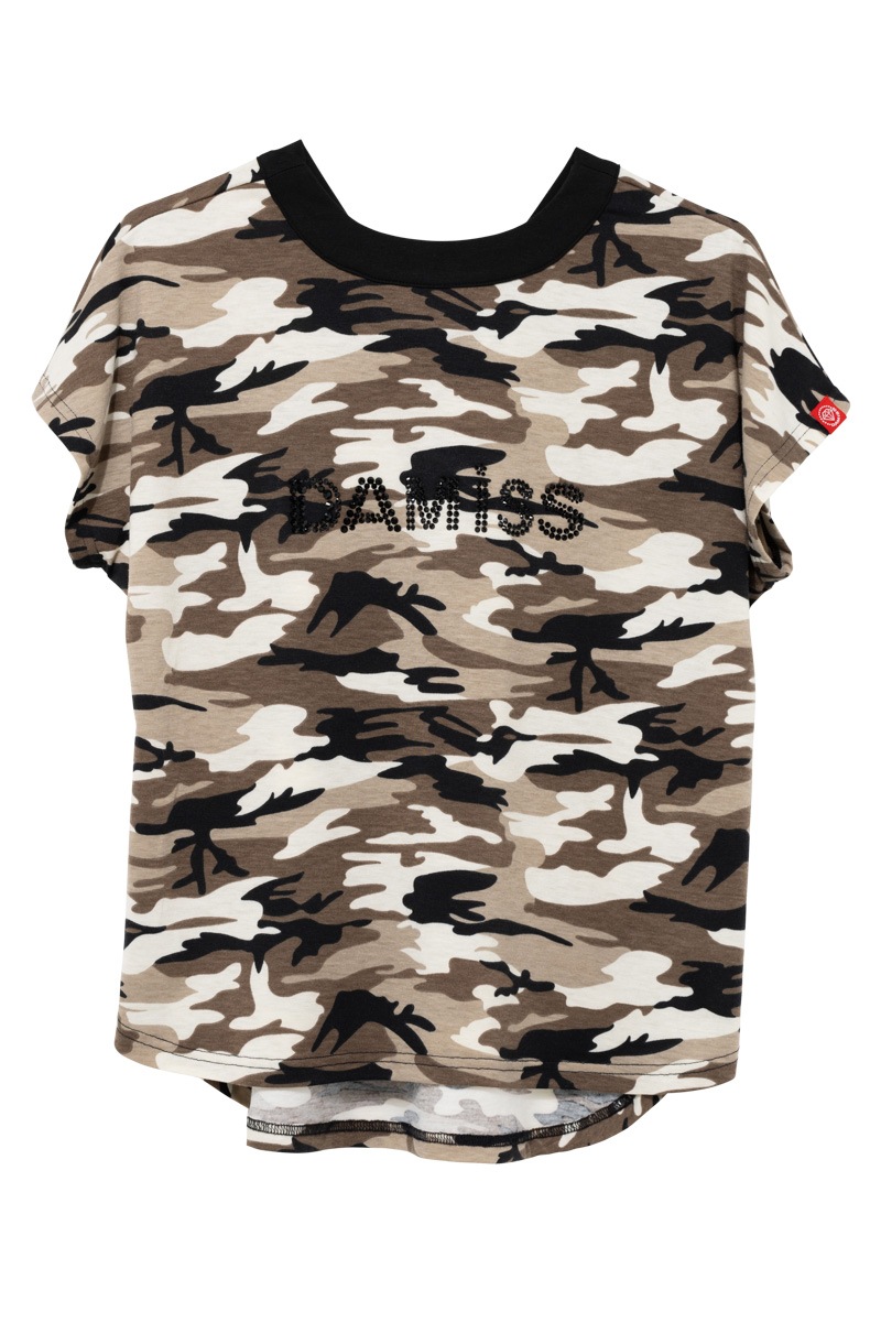 迷彩BackリボンTシャツ イエロー 1434-1412 | D SHOP 着心地の