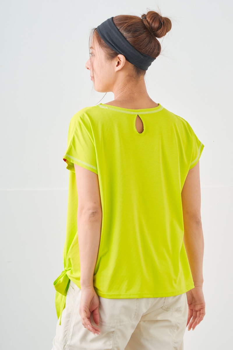 ドットフラワーストーンTシャツ ライム 1534-1610